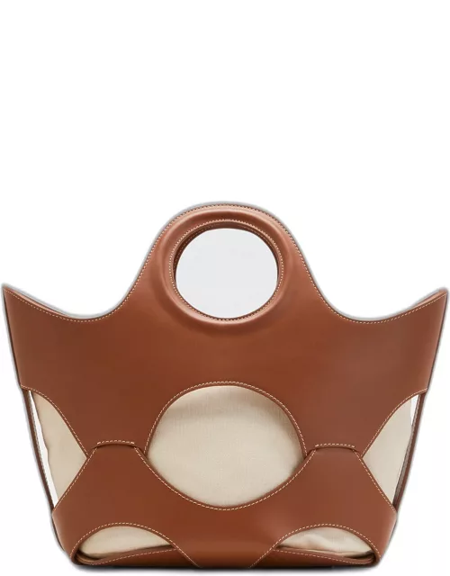 Onada Cutout Leather Top-Handle Bag
