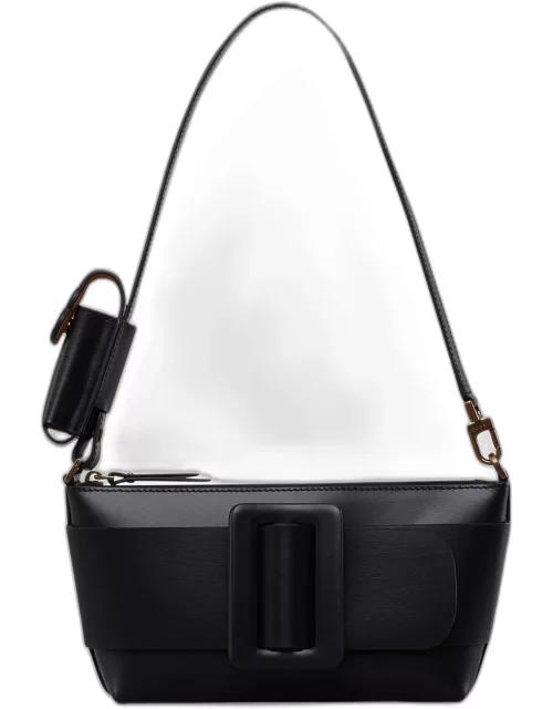 Buckle Leather Pouchette Shoulder Bag