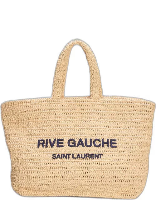 Rive Gauche Tote Bag in Raffia