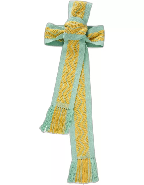 Hand-Woven Self-Tie Belt