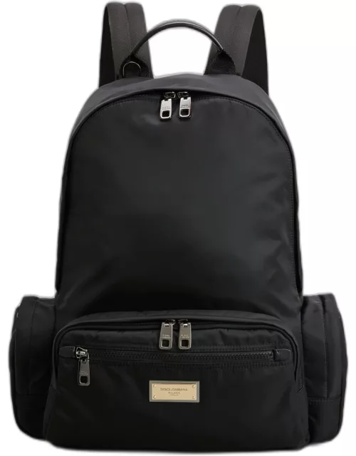 Men's Nylon Multi-Zip Backpack