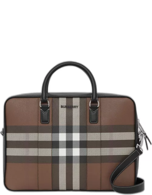 Men's Ainsworth Giant Check-E Canvas Briefcase Bag