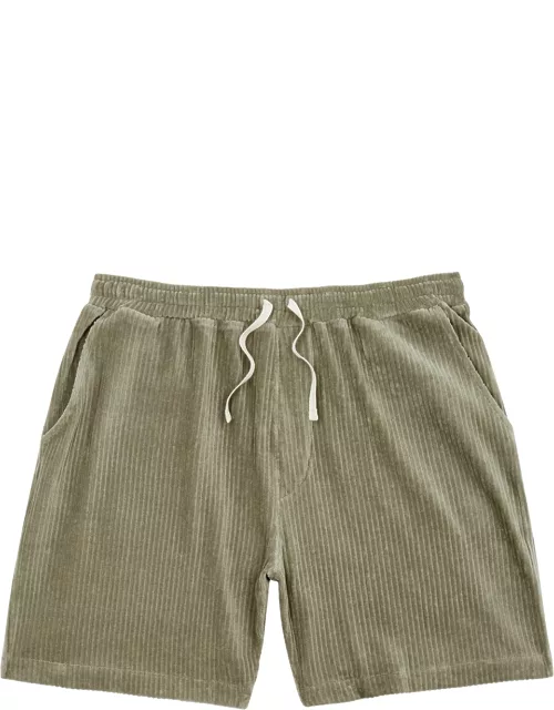 Weston green stretch-corduroy shorts
