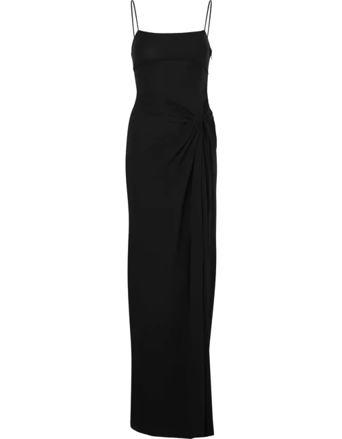 The Paris black knotted maxi dress