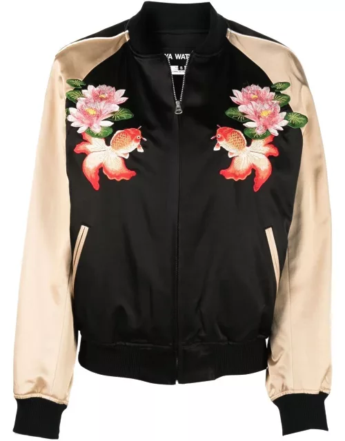 Junya Watanabe floral-embroidered bomber jacket