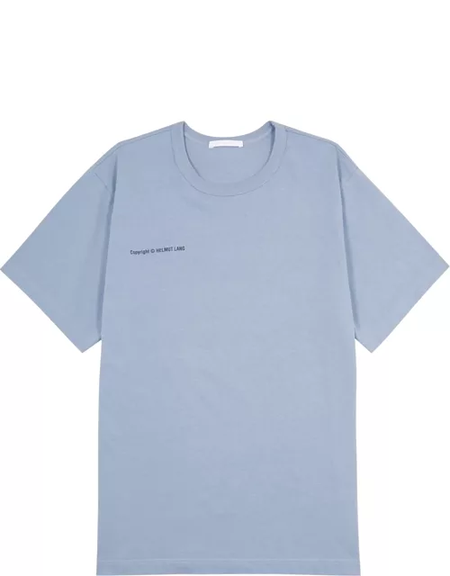 Stencil blue logo cotton T-shirt