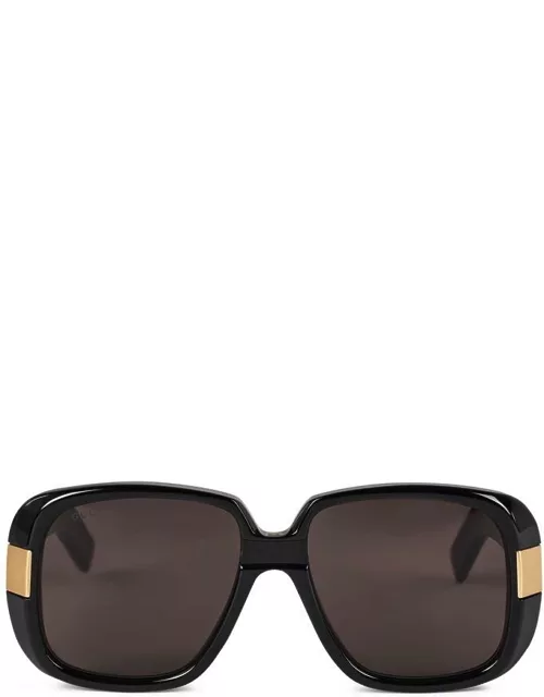 GUCCI Pineapple Rectangular Frame Sunglasses - Black