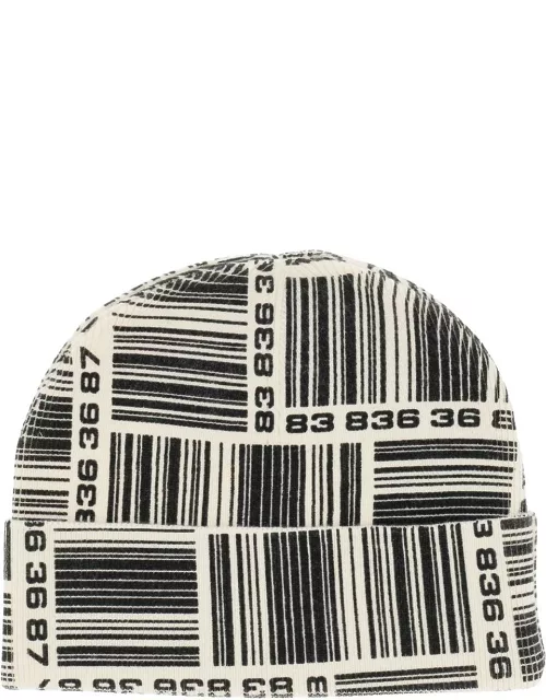 VTMNTS barcode monogram beanie hat