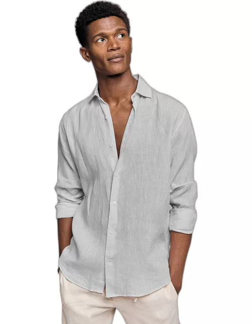 Antonio Linen Shirt Light Grey