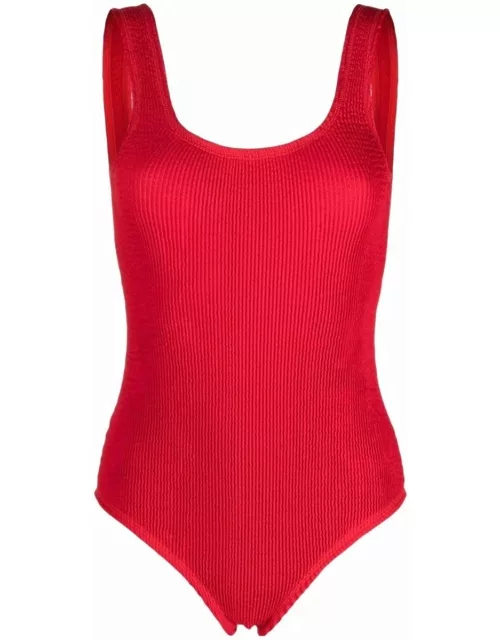 Red ribbed Swimsuit