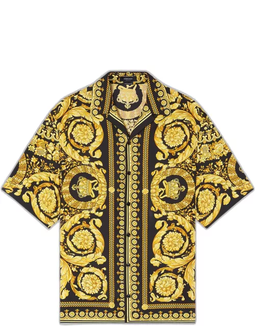 Men's Barocco Silk Camp Shirt