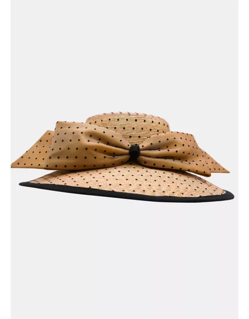 Dot Com Polka-Dot Sun Hat