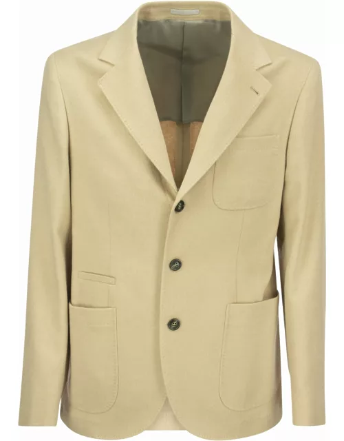 Brunello Cucinelli Camel Jacket With Patch Pocket