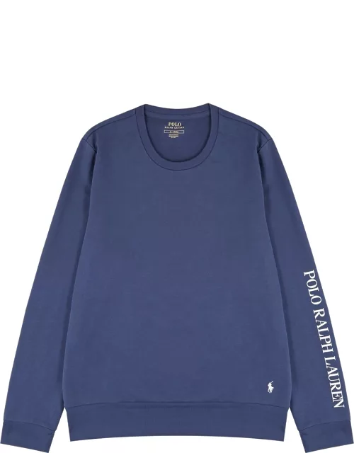 Blue logo jersey sweatshirt