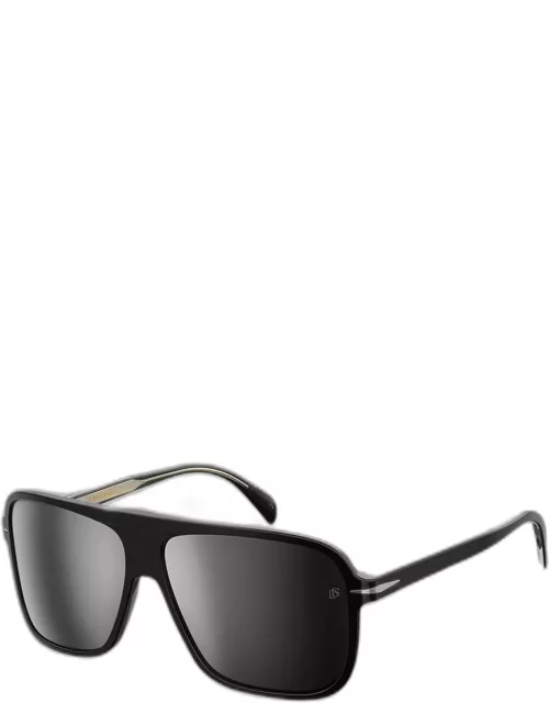 Men's Square Patterned Acetate Sunglasse