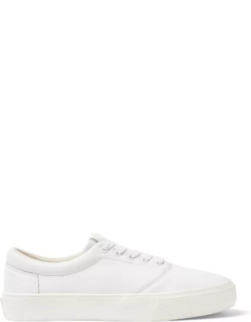TOMS Women's White Fenix Lace Up Leather Sneakers Shoe