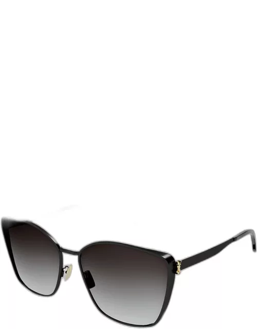 YSL Metal & Acetate Cat-Eye Sunglasse