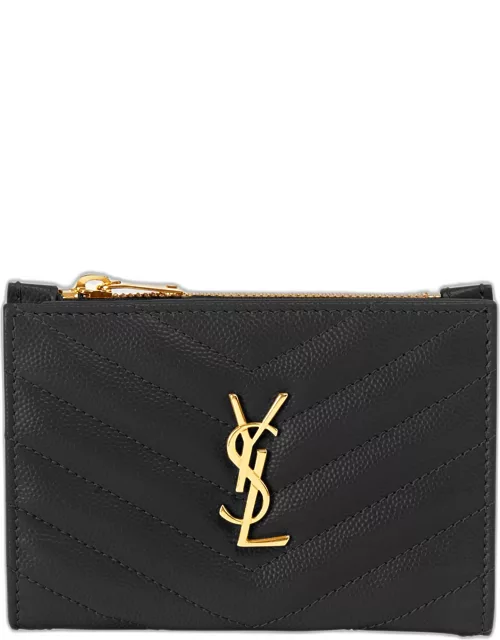 YSL Monogram Slim Leather Wallet