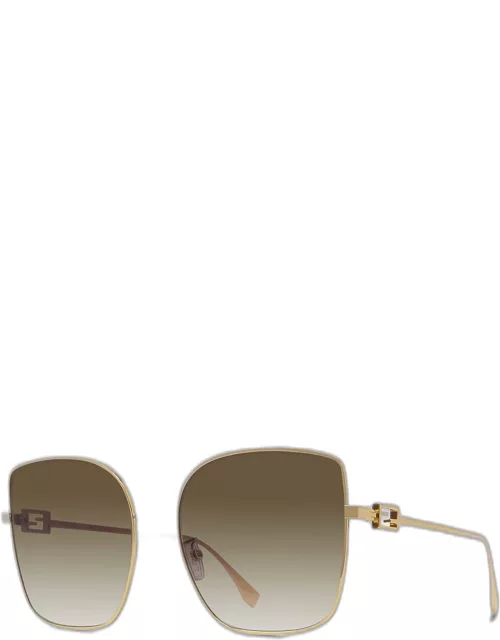 Iconic Baguette Square Metal Sunglasse