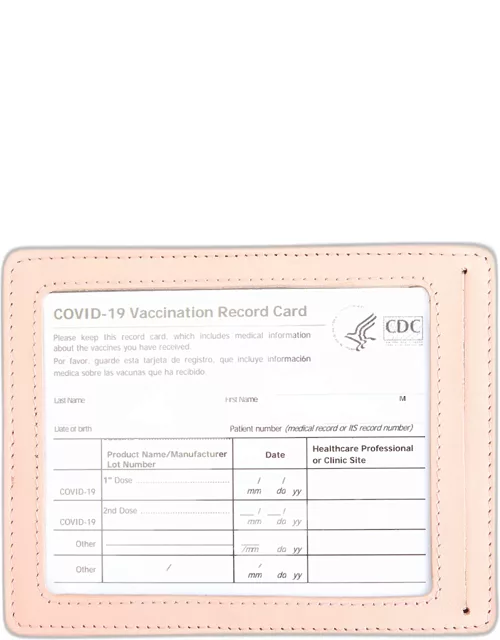 Personalized Leather Vaccine Card Holder