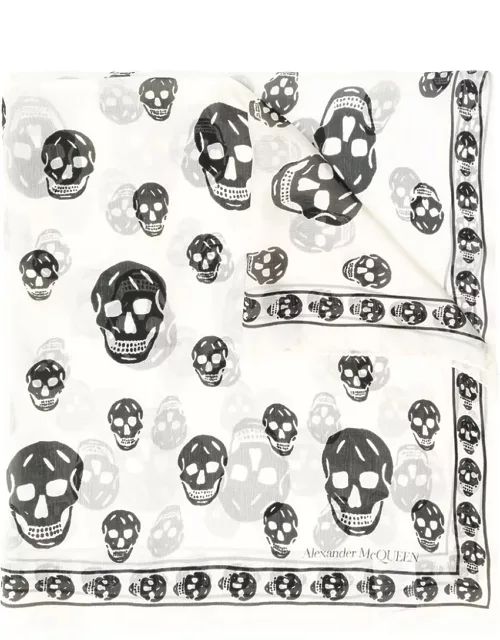 Alexander Mc Queen all-over skull print scarf