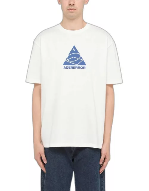 White t-shirt with Geomid logo print