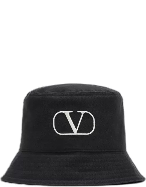 Black VLogo bucket hat