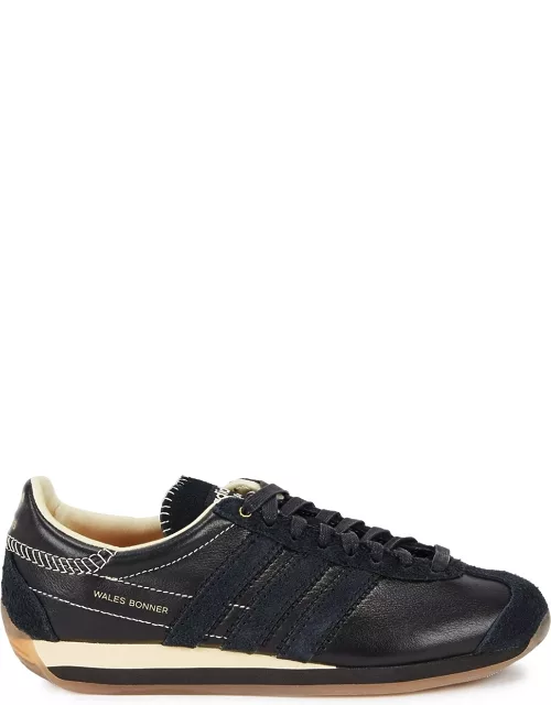X Wales Bonner Country black leather sneakers