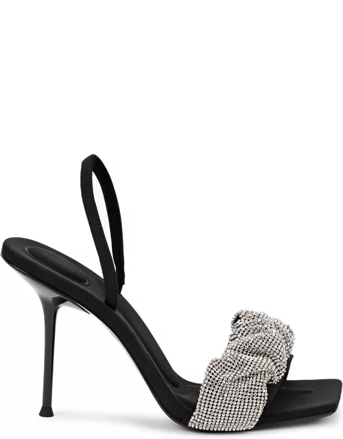 Julie 105 black embellished slingback sandals