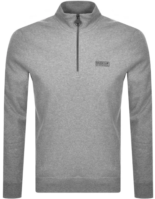 Barbour International Half Zip Sweatshirt Grey