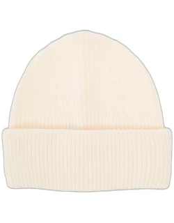 Roberto Collina Mans Ivory Colored Ribbed Wool Hat