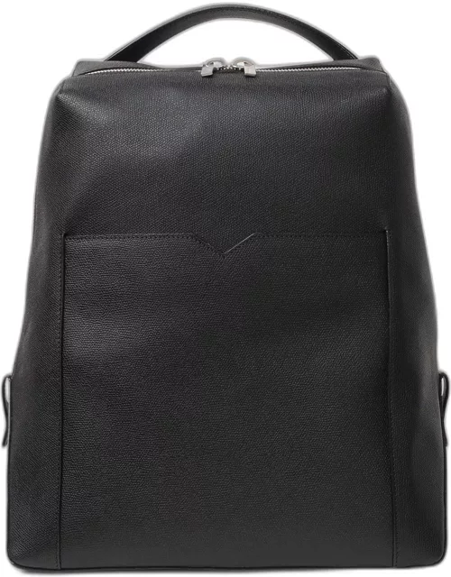 Men's V-Compact V-Line Pebble Leather Backpack