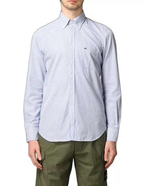 XC shirt in micro-striped washed cotton