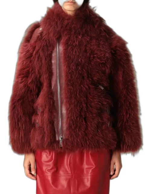 Fur Coats HOGAN Woman colour Burgundy