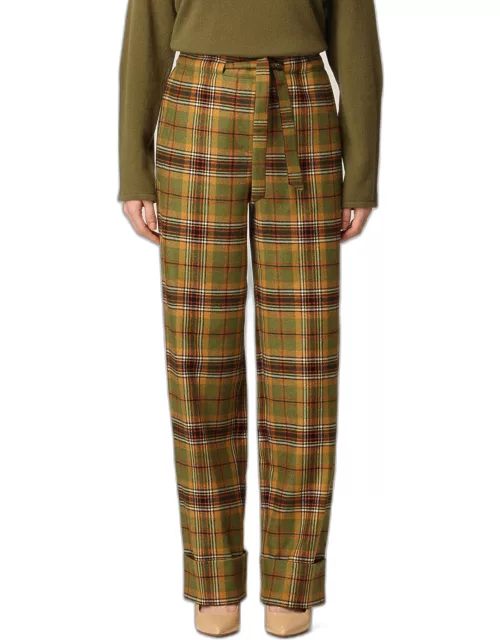 Alberta Ferretti trousers in check wool blend