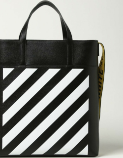 Off White shopping bag in saffiano leather
