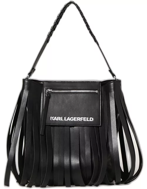 Karl Lagerfeld bag in synthetic leather with fringe