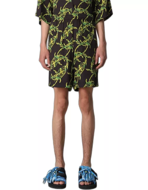 Msgm jogging shorts with all over shark print