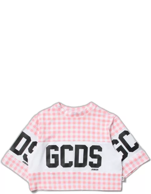 Gcds cropped t-shirt with logo