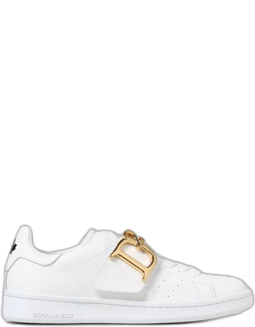 Dsquared2 boxer sneakers in smooth leather