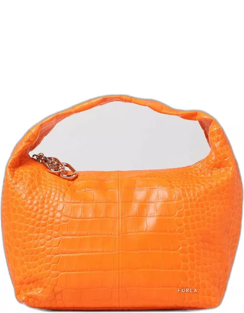 Ginger Furla bag in crocodile print leather