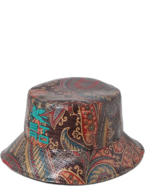 Etro coated bucket hat with logo print