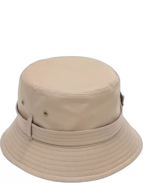 Beige cotton bucket hat
