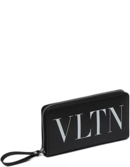 Black VLTN zip around wallet