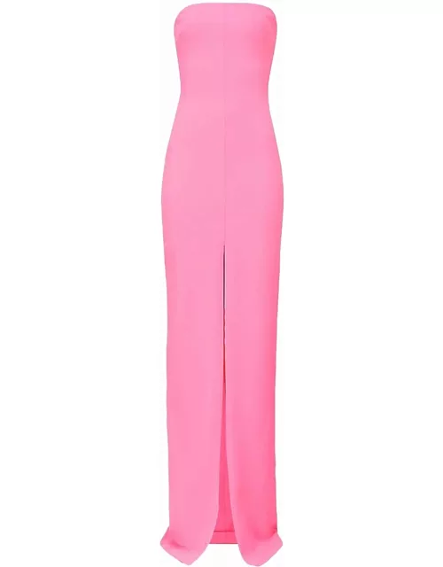 Pink Bysha strapless maxi Dres