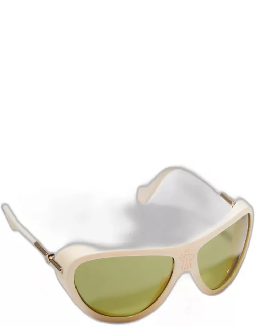 Men's ML0128 Polarized Perforated Aviator Sunglasse