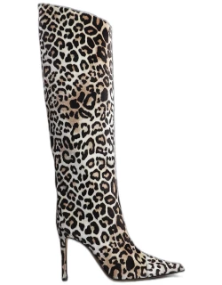 Alexandre Vauthier High Heels Boots In Animalier Velvet