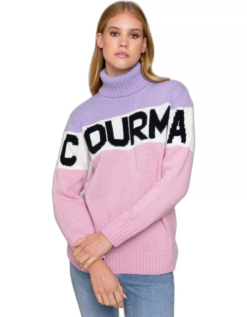 MC2 Saint Barth Woman Turtleneck Sweater With Courma Lettering