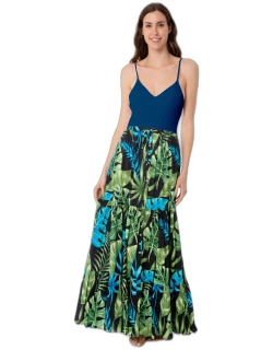 MC2 Saint Barth Woman Long Skirt With Tropical Print
