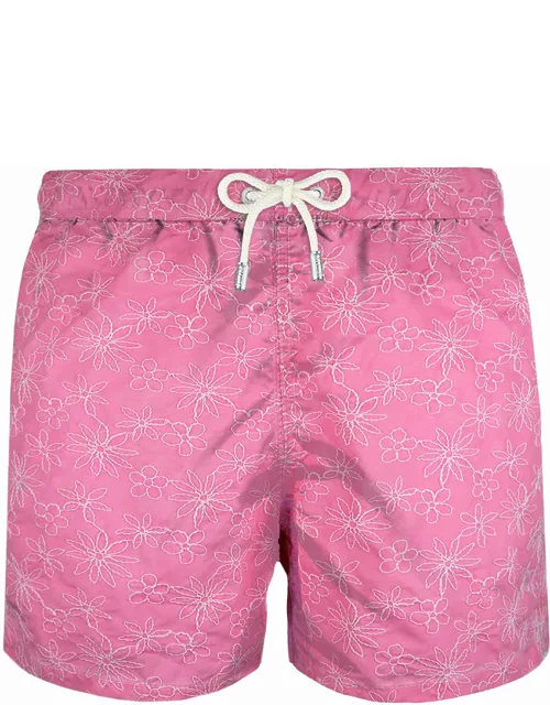MC2 Saint Barth Pink Embroidered Swim Short